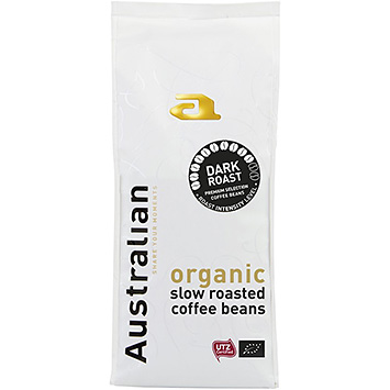 Australian Café en grano orgánicos tueste oscuros 500g