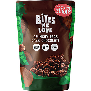 BitesWeLove Guisantes crujientes de chocolate negro 100g