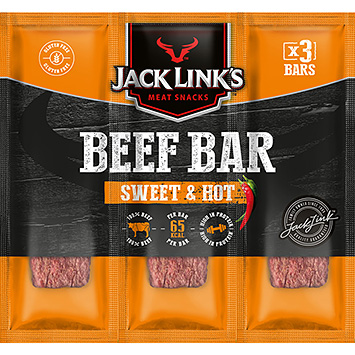 Jack Link's Pack de 3 barres de boeuf sucrées et piquantes 68g