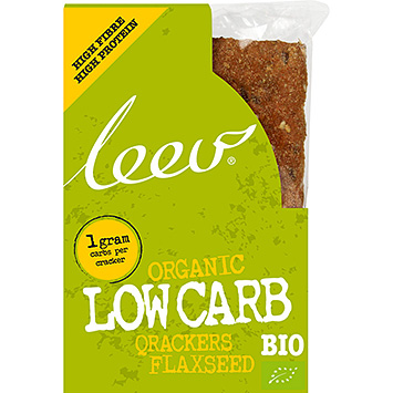 Leev Linhaça orgânica low carb qrackers 80g