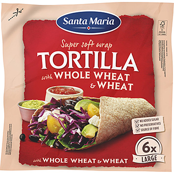 Santa Maria Tortilla wraps wheat & whole wheat large 371g