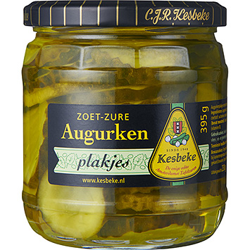Kesbeke Tranches de cornichons aigre-doux 395g