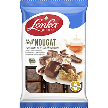 Lonka Soft nougat peanuts & milk chocolate 220g
