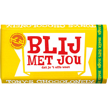 Tony's Chocolonely Mælk nougat 'Glad med dig' 180g