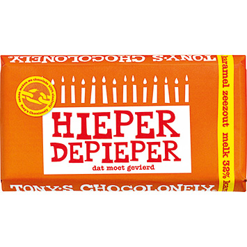 Tony's Chocolonely  Mjölkkaramell havssalt 'Hieper depieper' 180g