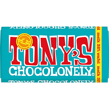 Tony's Chocolonely Waffle de chocolate ao leite 180g