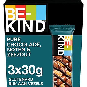 Be-Kind Barrita de frutos secos chocolate negro sal marina pack de 3 90g
