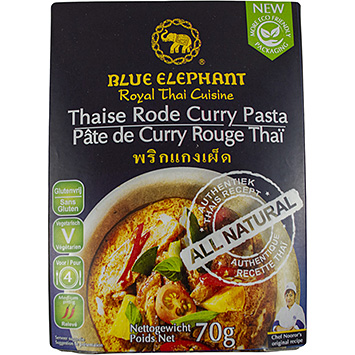Blue Elephant La pasta de curry rojo Tailandés 70g