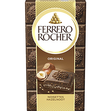 Ferrero Rocher Tablette de chocolat lait noisettes 90g