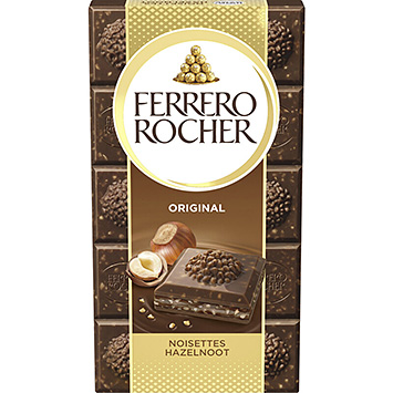 Ferrero Rocher Original Vollmilchschokoladentafel mit Haselnüssen 90g