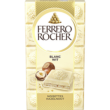 Ferrero Rocher Tablette de chocolat blanc noisettes 90g