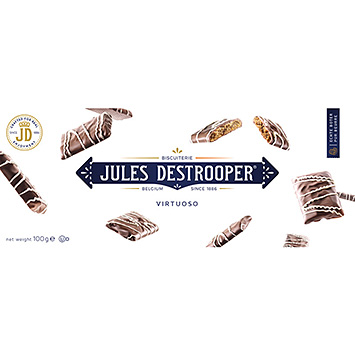 Jules Destrooper Bolachas caramelizadas em chocolate Belga 100g