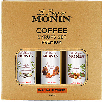 Monin Juego de jarabe de café premium 150ml