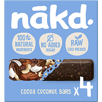 Nakd Barre de fruits aux noix cacao noix de coco 140g