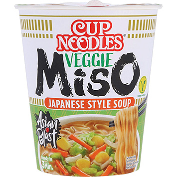 Nissin Fideos Orientales (noodles) sopa vegetariana de miso al estilo Japonés 67g