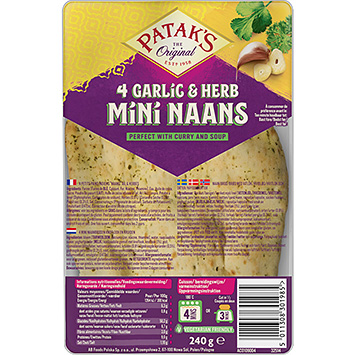 Patak's Mini naan garlic & coriander 240g