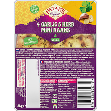 Patak's Mini naan garlic & coriander 240g
