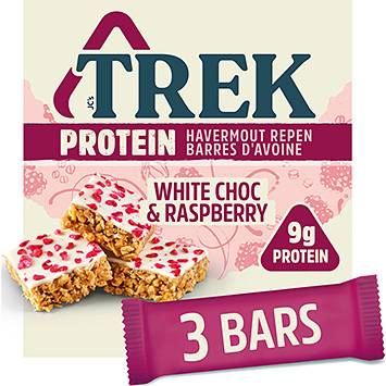 Trek Barra de proteína de aveia chocolate branco framboesa 150g
