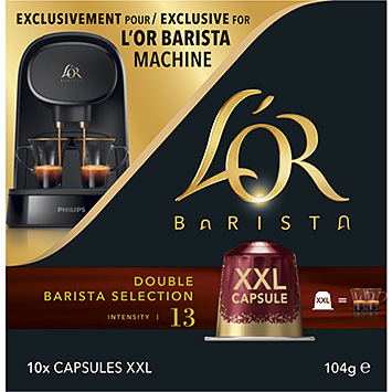 L'OR Cápsulas de café XXL de seleção dupla Barista 104g