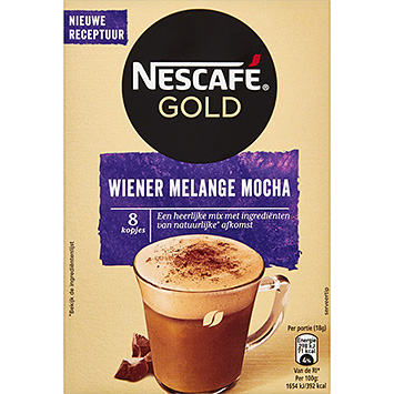 Nescafé Gold wiener melange mocca café instantâneo 144g