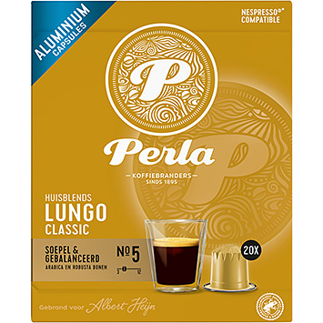 Perla Lungo klassiska kaffekapslar 100g
