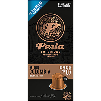 Perla Café en cápsulas de espresso superiore origins Colombia 50g