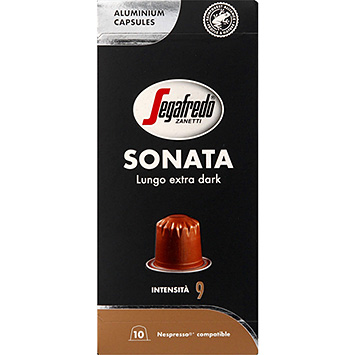 Segafredo Sonata lungo ekstra mørke kaffekapsler 50g