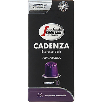 Segafredo Cadenza espresso café en cápsulas oscuras 50g