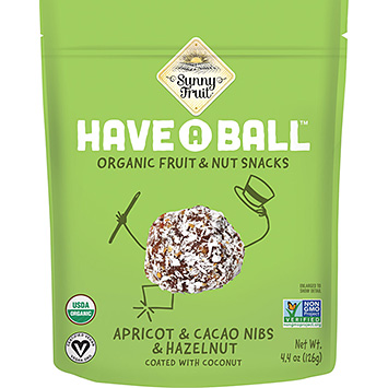 Sunny Fruit Tag en kuglesnack abrikos & kakaonibs 126g