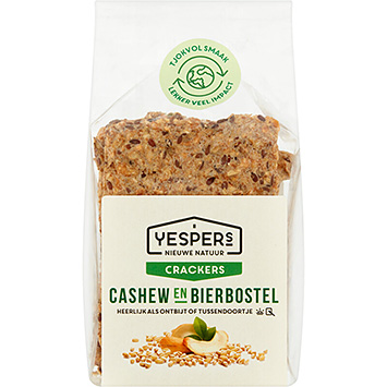 Yespers Galletas saladas con anacardos y cereales cerveceros 175g