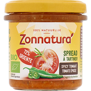 Zonnatura Groentespread spicy tomaat bio 135g