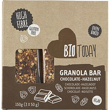 BioToday Barra de granola chocolate-avelã 150g