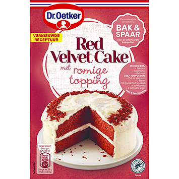 Dr. Oetker Mistura para bolo red velvet com cobertura cremosa 293g