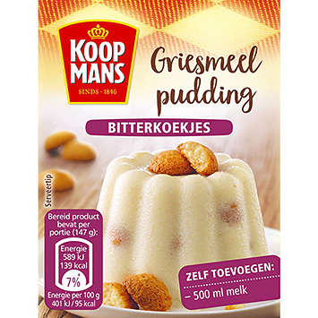 Koopmans Griesmeelpudding bitterkoekjes 90g