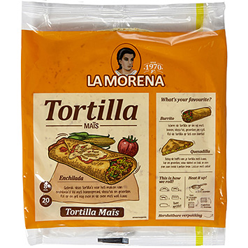 La Morena Wraps de tortilla medianos con harina de maíz 320g