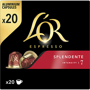 L'OR Cápsulas de café de Espresso Splendente 104g