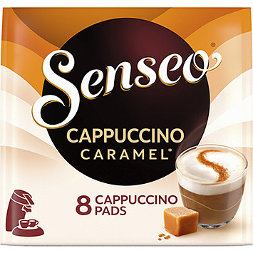 Senseo Cappuccino-karamellkaffekuddar 92g