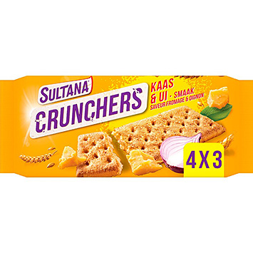 Sultana Crunchers ost & løg smag 140g