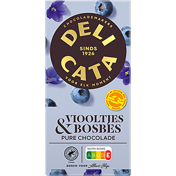 Delicata Dark chocolate blueberry violet 90g