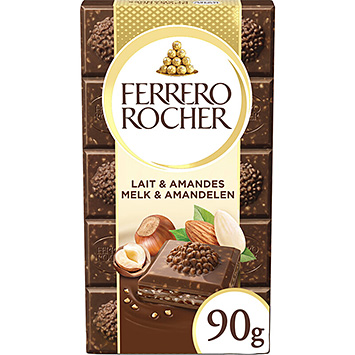 Ferrero Rocher Hazelnut and almond milk chocolate 90g
