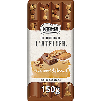 L'Atelier Milk chocolate hazelnut & biscuit 150g