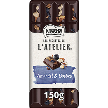 L'Atelier Dark chocolate almond & blueberry 150g