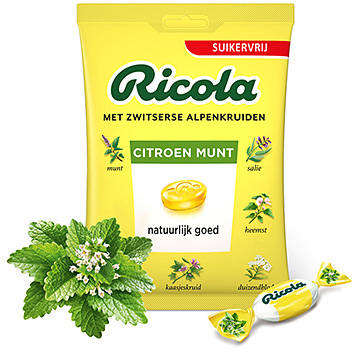Ricola Citron mynte sukkerfri 75g