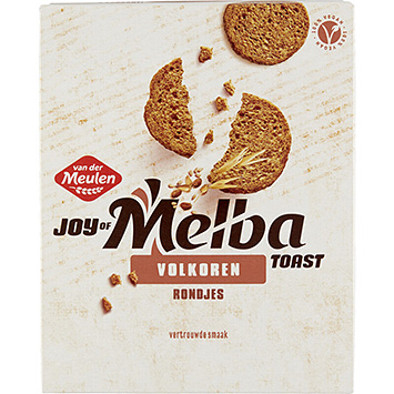 Van der Meulen Melba toast whole wheat rounds 90g