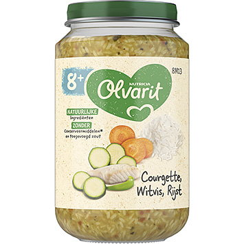 Olvarit Zucchini Weißfisch Reis 8+ Mon 200g