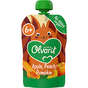 Olvarit Quetschobst Apple, Peach, Pumpkin 6+ Mon 100g
