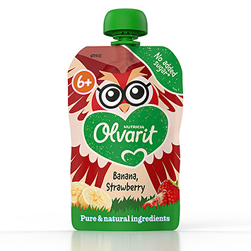 Olvarit Klämmis 6+ mån banan jordgubb 100g