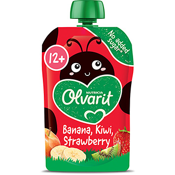 Olvarit Quetschobst 12+ Mon Banane Kiwi Erdbeere 100g