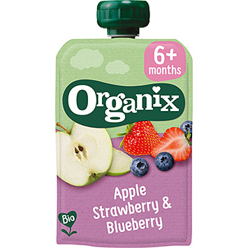 Organix Squeeze fruit apple strawberry & blueberry 6 mth 100g