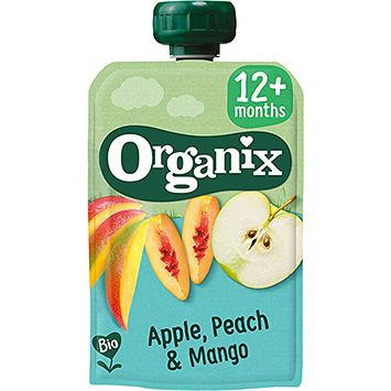 Organix Quetschobst Apfel, Pfirsich & Mango 12+m 100g